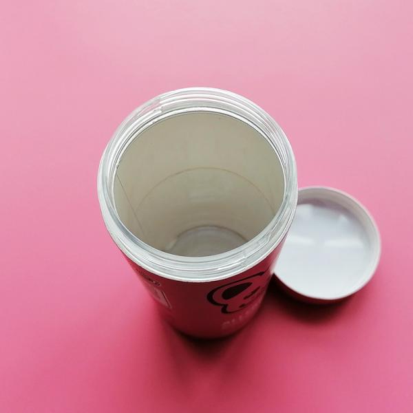 CMYK Pet Food Can Dog Cat Treat Packaging Round Composite Inner PET Plastic Jar