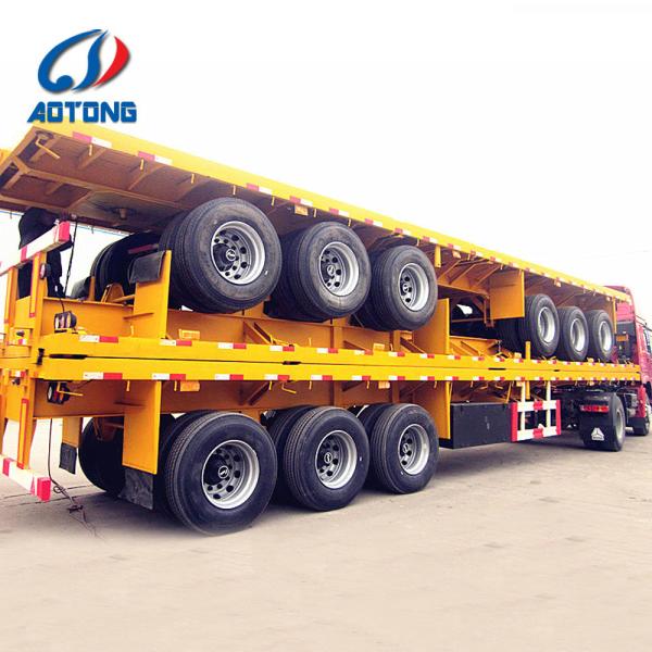 Buy Heavy Duty Flatbed Container Semi Trailer with Air Suspension at wholesale prices