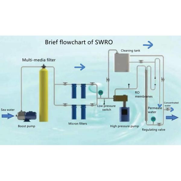 100% Electric Seawater Desalination Equipment Style Seawater RO System