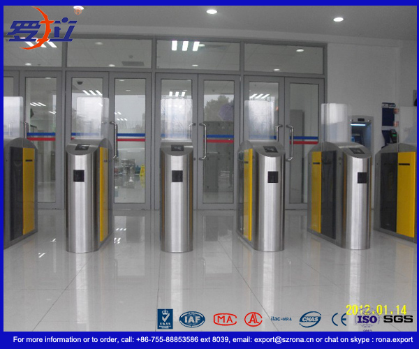 IC / ID Identification Sliding Barrier Turnstiles Stainless Steel DC Servo Motor
