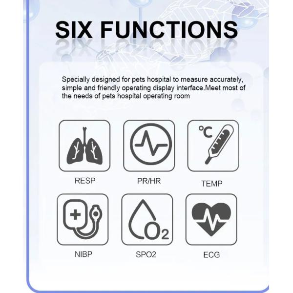 Clinic Portable Multi Parameter Veterinary Patient Monitor Handheld For Dog Pet