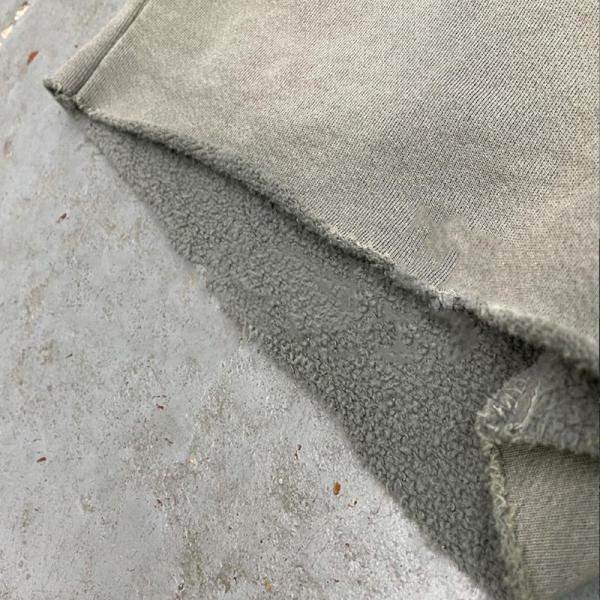 High Quality Plain Fleece Custom Blank Acid Washed Hoodie and Sweat Raw Hem Shorts Stone Sun Faded Two Piece Set Short Tracksuit