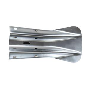 Roadway Safety S235jr Galvanized Steel Highway Guardrail with Steel Fishtail