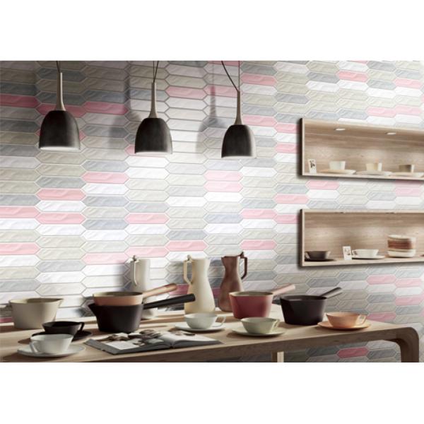 Buy 75x300mm Picket Ripple Ceramic Wall Tile - Glossy Modern 3D Inkjet at wholesale prices