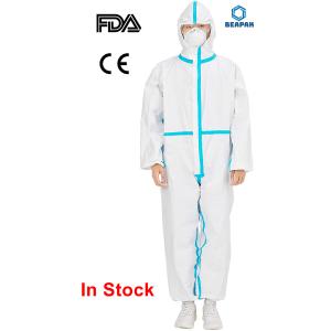 Quality Splash Proof Disposable Protective Coverall , Disposable Work Suits Waterproof for sale