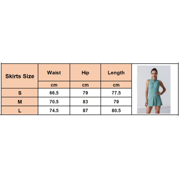 Lake Green Sports Tennis Dress Running Fitness Short Skirt With Pocket Women Sleeveless