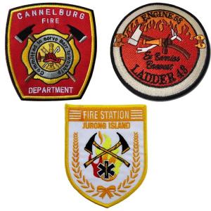 Iron On 3D 100mm Embroidered Fire Marshal Patch Environment Friendly
