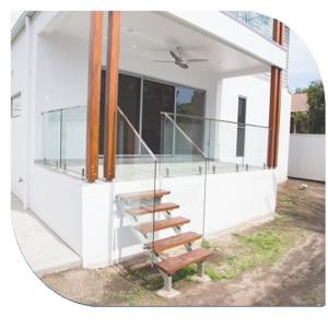 Safety Tempered Glass Fence Balustrade Balcony Pool Handrail Railing Banister