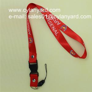 Cheap blank nylon neckstrap with metal sheet crimp