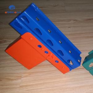 Selective Warehouse Teardrop Pallet Rack Systems , Red / Blue Industrial Pallet