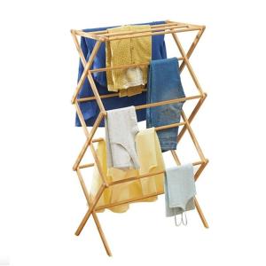 Sustainable Multifunctional Bamboo Vertical Folding Drying Rack and Versatile
