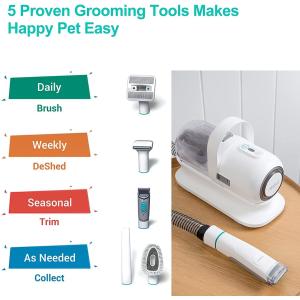 50W Pet Grooming Kit Vacuum Cleaner for Dogs and Cats Low Noise Hair Remover