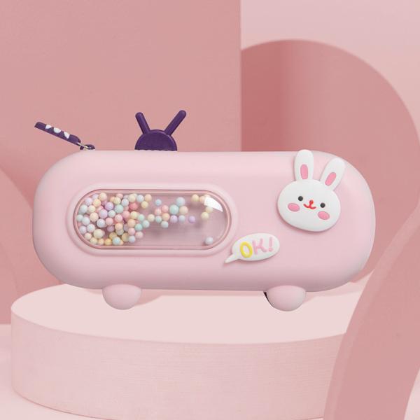 Cute Silicone Pencil Case Holder Girls Boys Pencil Bag Pouch School Office Supplies