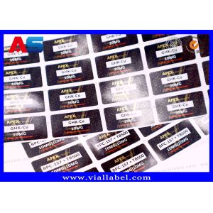 Peptide Small Bottle Label Printing , 3ml Ghk-Cu Labels Printing Foil Aluminum