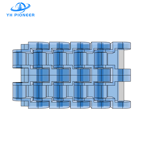 Double Row Conveyor Chain Plate Corrosion Resistance With Stainless Steel Axles