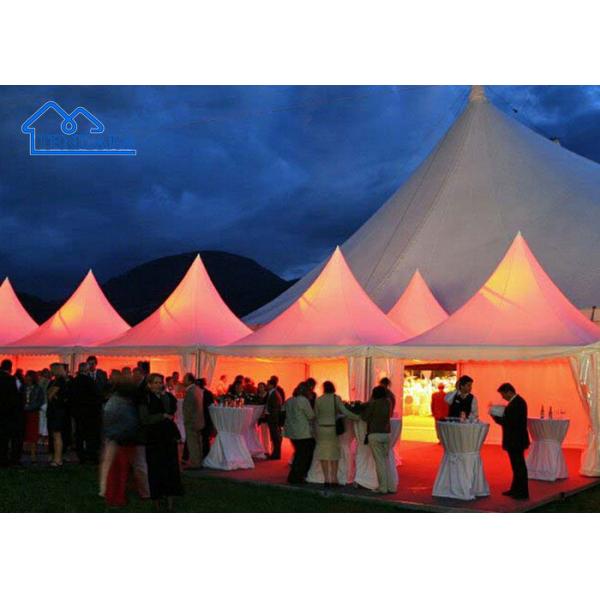 Tear Resistant Aluminium Pagoda Tent Wedding Party Marquee With Sides Excellent Tents