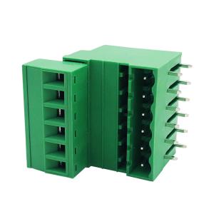 5.08mm Pitch Dual Row PCB Pluggable Screw Terminal Blocks Plug + Angle Pin