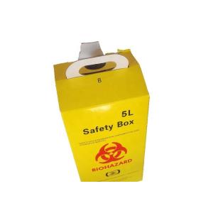 Paper Board Material Medical Sharps Box For Medical Hospital And Clinic