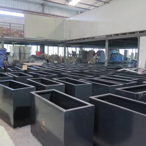 ISO9001 Large Galvanized Steel Garden Metal Flower Pots