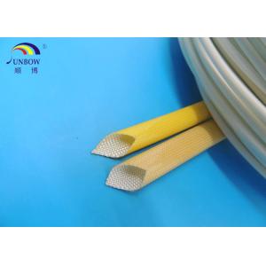 Quality flexible Non-alkali PU Fiberglass Sleeving for electrical wires for sale