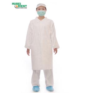 Breathable Tyvek Disposable Lab Coats With Shirt Collar