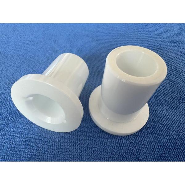 Buy White Pumps Ceramic Sliding ZrO2 Bearings Sleeve Bushing with Step at wholesale prices