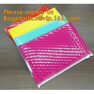 Factory Shiny Rose Gold Silver Cosmetic Zipper Bubble Bag Pink Bubble Bag With