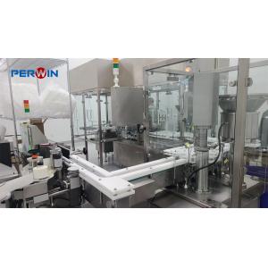 Quality 304 Stainless Steel Tempered Glass Safety Cover Animal vaccine filling machine with Crimping Machine for sale