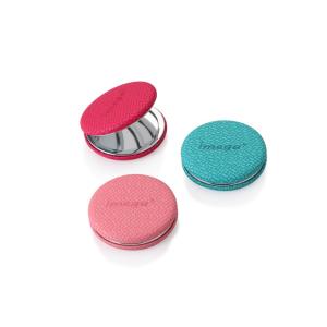 PU Cosmetic Pocket Mirror Foldable 72mm Thickness Weave Pattern