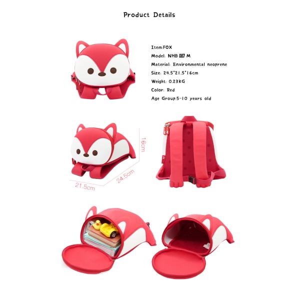 Top quality Neoprene preschool toddler backpack kindergarten School Hiking Bag for children