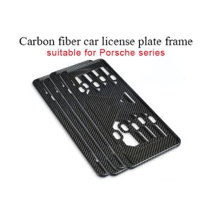 China Wear Resistant Porsche Carbon Fiber License Plate Frame on sale