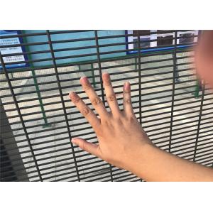 Quality high security fence panels, pvc coated clearvu no climb fence for sale