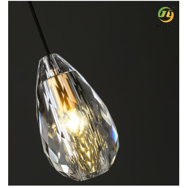 All-copper K9 Crystal Pineapple chandelier for living room bedroom bedside dining room