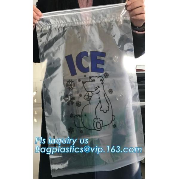 Buy China Suppliers LDPE Very Strong Plastic Ice Bag With Drawstring, leakproof ice cooler bag, heavy duty plastic ice bag w at wholesale prices
