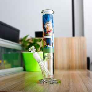 Straight Glass Smoking Water Pipes W Ice Catcher 12inch 18mm