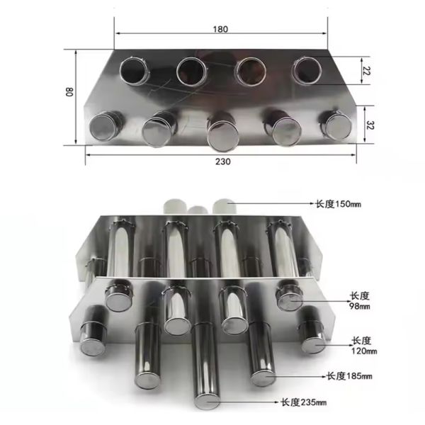 Custom Permanent Strong Magnet Grid 12000 Gauss Neodymium Bar Rod Separator Stainless Filter High Magnetic Hopper Grate Magnet for lithium battery