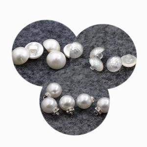 10MM 11.5MM Elegant design sewing on fancy round white pearl buttons for lady