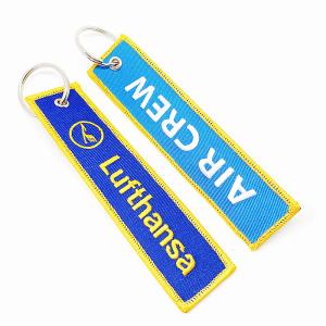 Custom Cheap Embroidery Fabric Customized Cheap Fabric Keychain