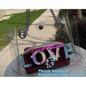 Crossbody Shoulder Messenger Bags Clear PVC Crossbody Bag Waterproof, Shoulder