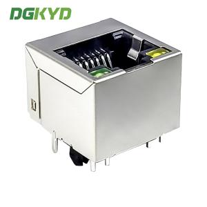 RJ45 8P8C Shielded Strip Light Connector Vertical Mesh Socket Single Port