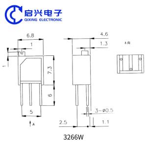 3266 Series Glass Glaze Multi Turn Potentiometer Adjustable Resistor