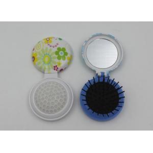 Elegant Travel Hanging Collapsible Hair Brush / Compact Mirror Brush