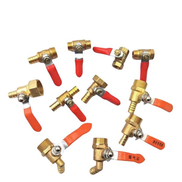 6mm Pneumatic Connector Handle Hose Barb Inline Brass Water Oil Air Gas Fuel Line Shutoff Ball Valve Pipe Fittings C10200