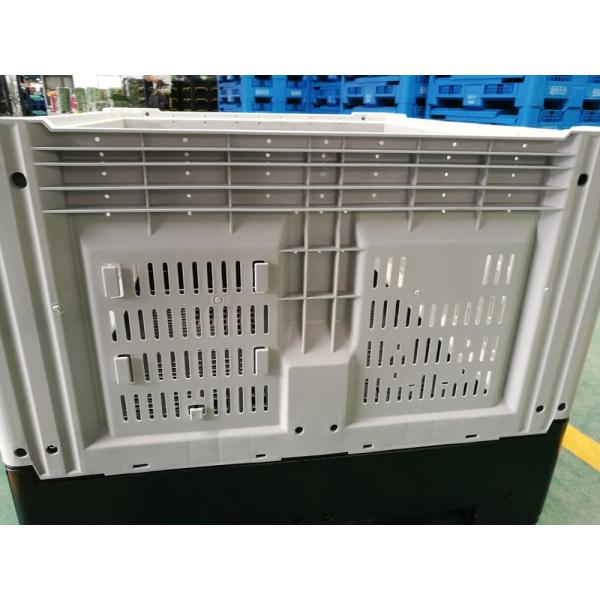 Wholesale large bulk storage box pallet foldable plastic pallet box for fruits and vegetables