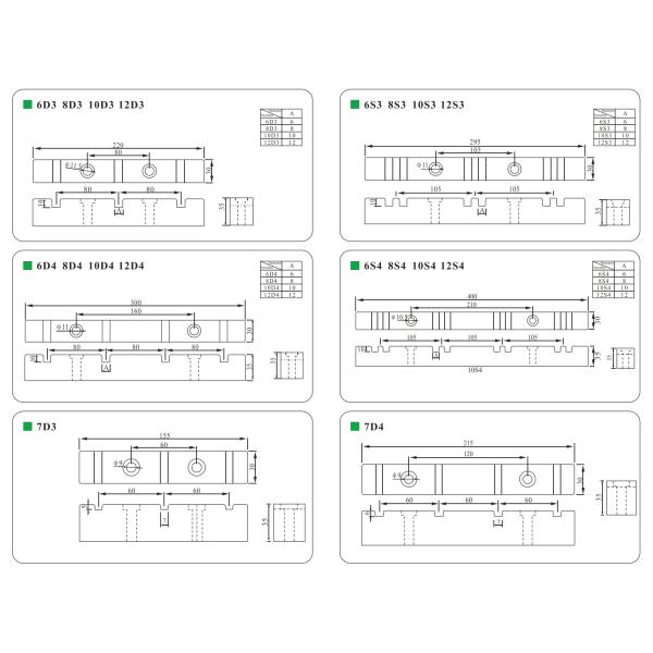 SX DX Busbar Supports Clamp SMC DMC