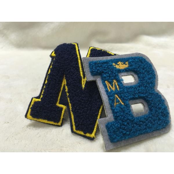 Team Logo Embroidered Sports Patches , Fabric Football Team Badges