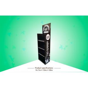 Heavy Duty Four Shlef Drink POS Cardboard Display With Glossy Lamination