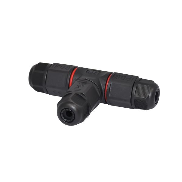 Plastic Straight Screw Type IP68 2Pin Waterproof LED Cable Connector