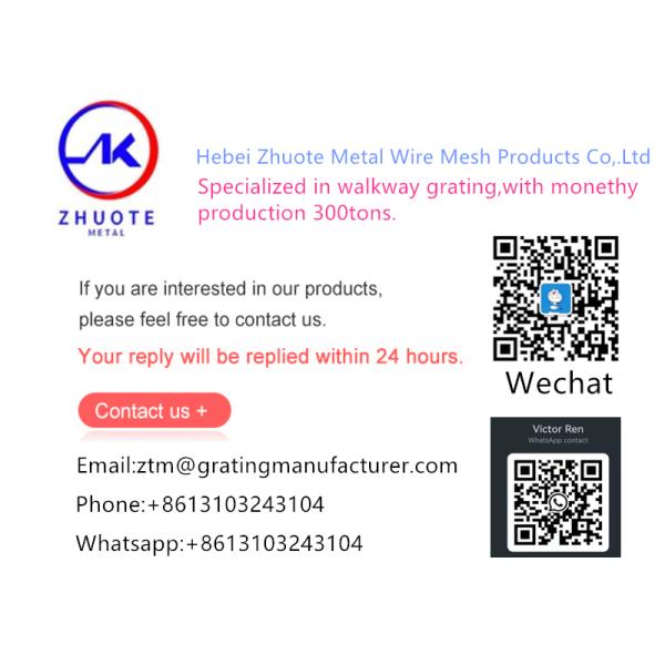 Outdoor Galvanized Walkway Platform grating 5mm thickness Steel Drain Grates