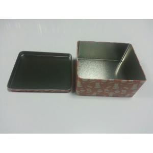 Square Lid Tin Cookie Containers